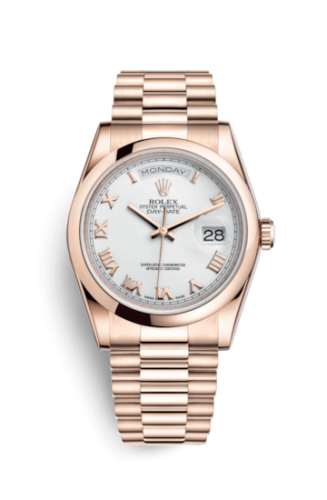 Day-Date 36 Everose Domed / President / White Roman