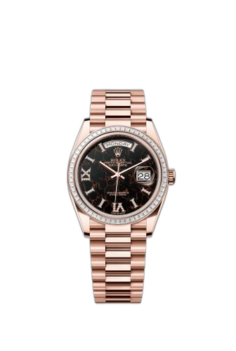 Day-Date 36 Everose Gold - Baguette / Eisenkiesel / President