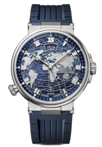 Marine Hora Mundi 5557 White Gold / Blue / Rubber