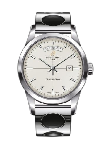 Transocean Day & Date Stainless Steel / Silver / Racer