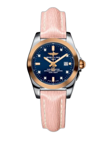 Galactic 29 Stainless Steel / Rose Gold / Horizon Blue Diamond / Sahara