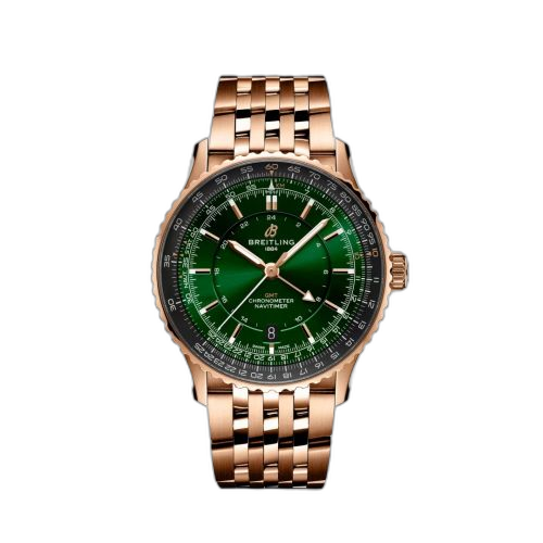 Navitimer GMT 41 Automatic Red Gold / Green / Bracelet