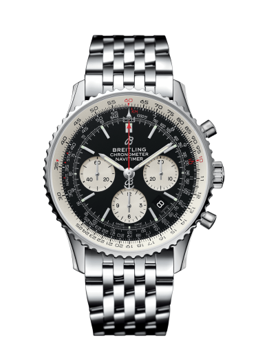 Navitimer 1 B01 Chronograph 43 Stainless Steel / Black / Bracelet