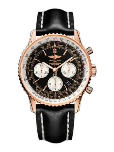 Navitimer 01 43 Red Gold / Black / Calf / Pin
