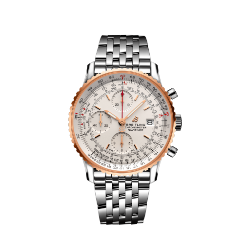 Navitimer 1 Chronograph 41 Stainless Steel / Red Gold / Silver / Bracelet