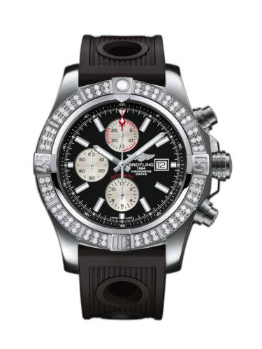 Super Avenger II Stainless Steel / Diamond / Volcano Black / Rubber / Pin