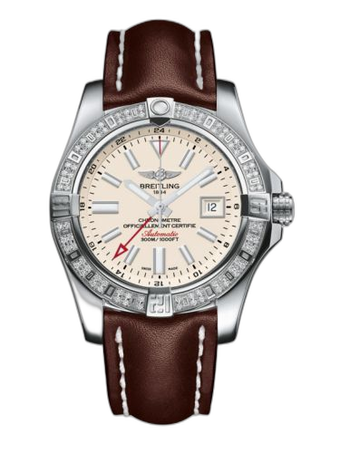 Avenger II GMT Stainless Steel / Diamond / Stratus Silver / Calf