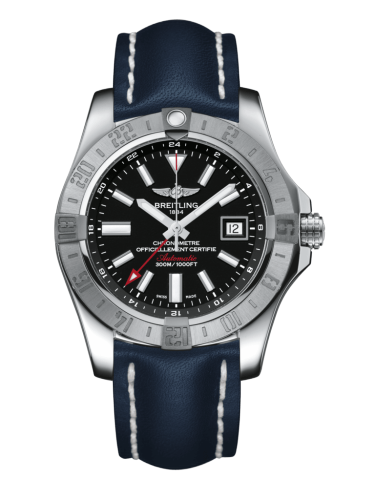 Avenger II GMT Stainless Steel / Volcano Black / Calf / Folding