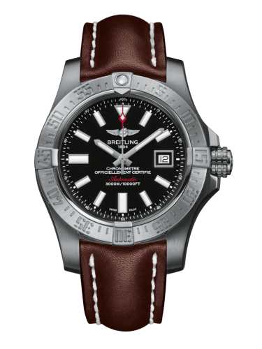 Avenger II Seawolf Stainless Steel / Volcano Black / Calf / Pin