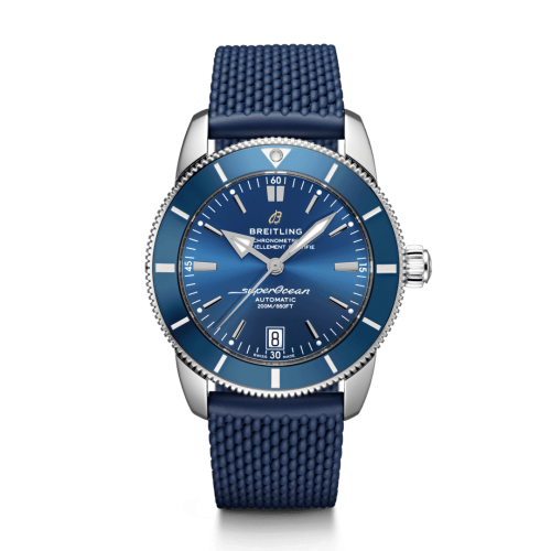 Superocean Heritage II 42 Stainless Steel / Blue / Blue / Rubber / Folding
