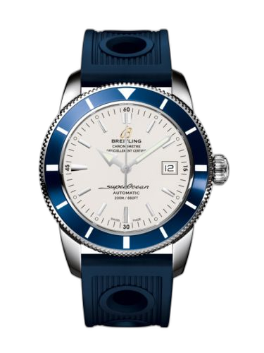 Superocean Heritage 42 Stainless Steel / Blue / Stratus Silver / Rubber