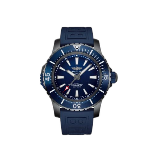 Superocean II 48 Titanium / Blue / Rubber / Pin