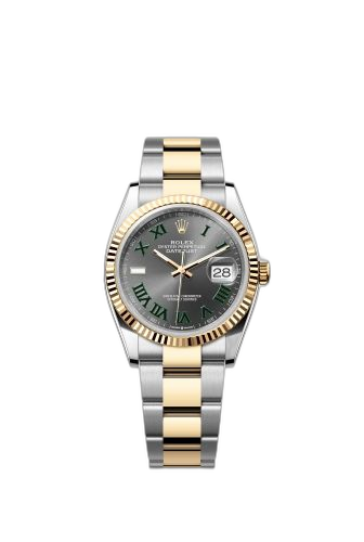 Datejust 36 Stainless Steel / Yellow Gold / Fluted / Slate - Roman / Jubilee