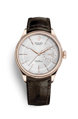 Cellini Date Everose / Silver / Alligator