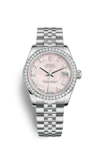 Datejust 31 Stainless Steel Diamond / Jubilee / Pink MOP - Roman