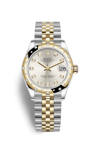 Datejust 31 Stainless Steel / Yellow Gold / Domed - Diamond / Silver - Diamond / Jubilee
