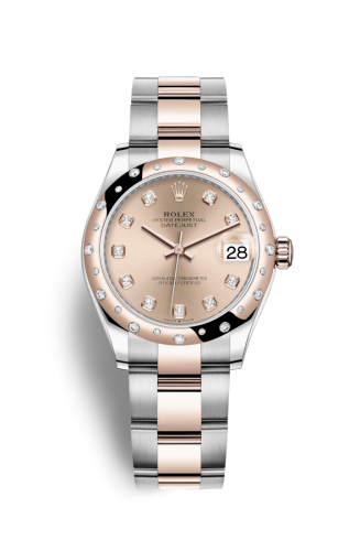 Datejust 31 Stainless Steel/ Rose Gold / Domed - Diamond / Rose - Diamond / Oyster