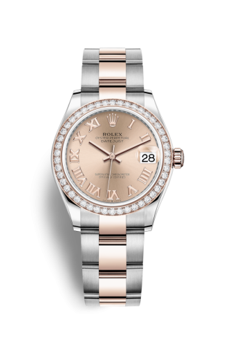 Datejust 31 Stainless Steel/ Rose Gold / Diamond / Rose - Roman / Oyster
