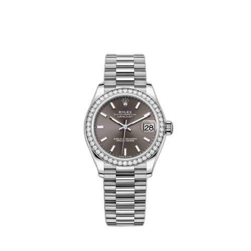 Datejust 31 White Gold Diamond / Grey