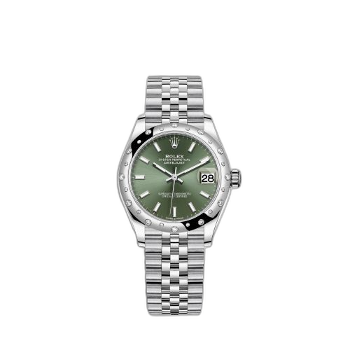 Datejust 31 Stainless Steel Domed Diamond / Jubilee / Green
