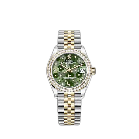 Datejust 31 Stainless Steel - Yellow Gold / Diamond/ Olive - Floral / Jubilee