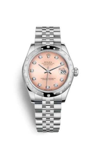 Datejust 31 Stainless Steel Domed Diamond / Jubilee / Pink - Diamond