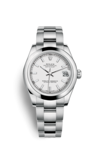 Datejust 31 Stainless Steel Domed / Oyster / White