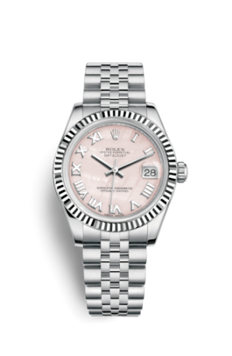 Datejust 31 Stainless Steel Fluted / Jubilee / Pink MOP Roman