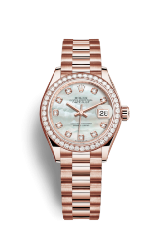 Lady-Datejust 28 Everose Diamond / President / MOP