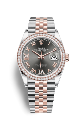 Datejust 36 Stainless Steel / Everose / Diamond / Slate Roman Diamond / Jubilee