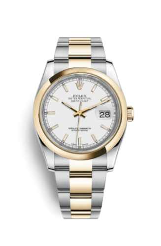 Datejust 36 Rolesor Yellow Domed / Oyster / White