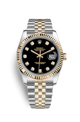 Datejust 36 Rolesor Yellow Fluted / Jubilee / Black Diamond
