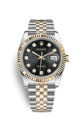 Datejust 36 Rolesor Yellow Fluted / Jubilee / Black Computer