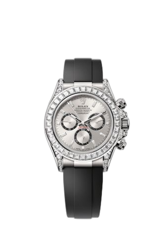 Cosmograph Daytona White Gold - Baguette / Silver - Baguette / Oysterflex