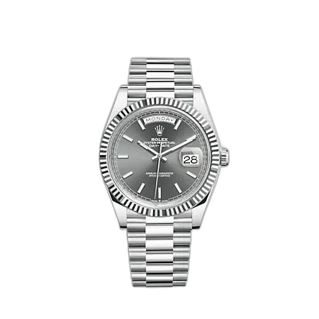 Day-Date 40 Platinum - Fluted / Slate