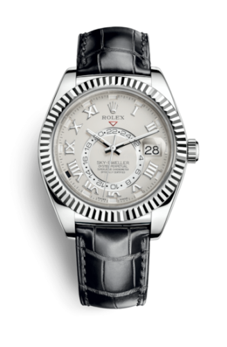 Sky-Dweller White Gold / Ivory / Alligator