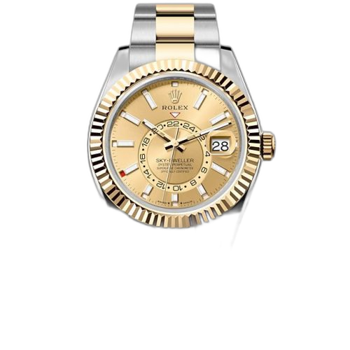 Sky-Dweller Stainless Steel - Yellow Gold / Champagne / Oyster