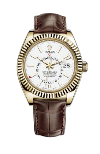 Sky-Dweller Yellow Gold / White / Alligator