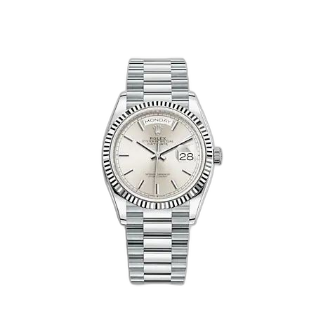 Day-Date 36 Platinum - Fluted / Silver / President