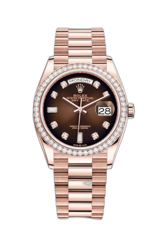 Day-Date 36 Everose Gold / Diamond / Brown Ombré-Diamond / President