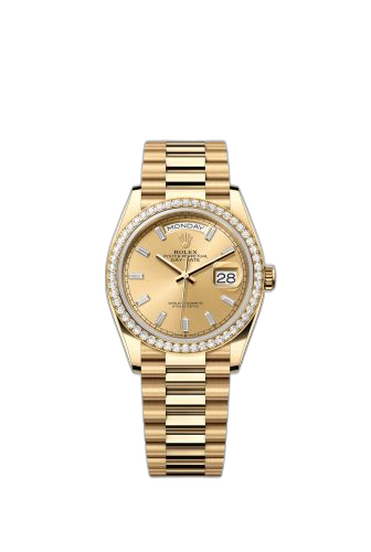 Day-Date 36 Yellow Gold - Diamond / Champagne - Baguette / President