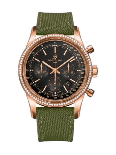Transocean Chronograph Red Gold / Diamond / Black / Military
