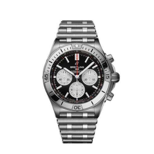 Chronomat B01 42 Stainless Steel / Black / Rouleaux