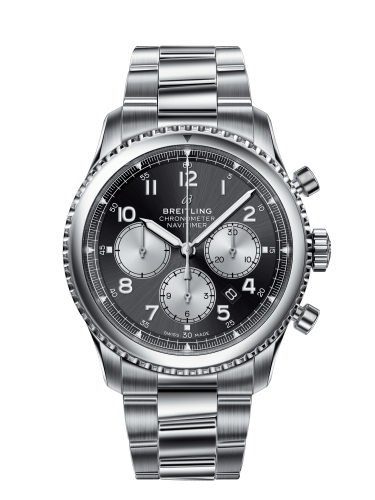 Navitimer 8 B01 Chronograph 43 Stainless Steel / Black / Bracelet