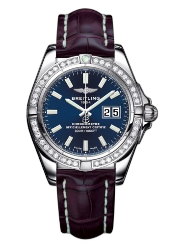 Galactic 41 Stainless Steel / Diamond / Horizon Blue / Croco