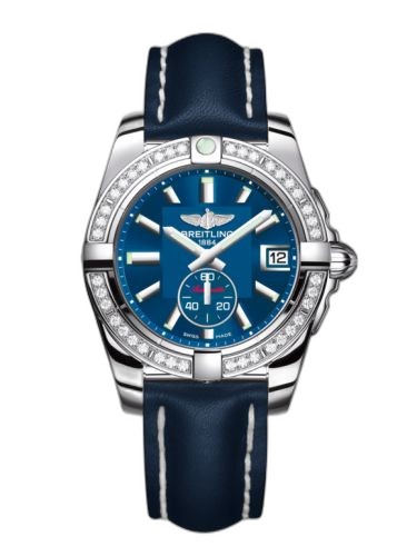 Galactic 36 Automatic Stainless Steel / Diamond / Gun Blue / Calf