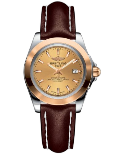 Galactic 32 Sleek Edition Stainless Steel / Rose Gold / Golden Sun / Calf