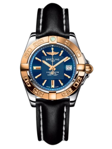 Galactic 32 Stainless Steel / Rose Gold / Metallica Blue / Calf