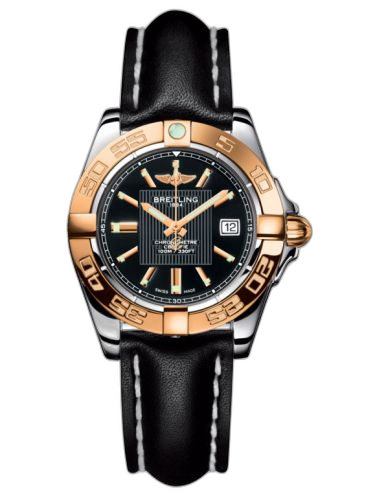 Galactic 32 Stainless Steel / Rose Gold / Trophy Black / Calf