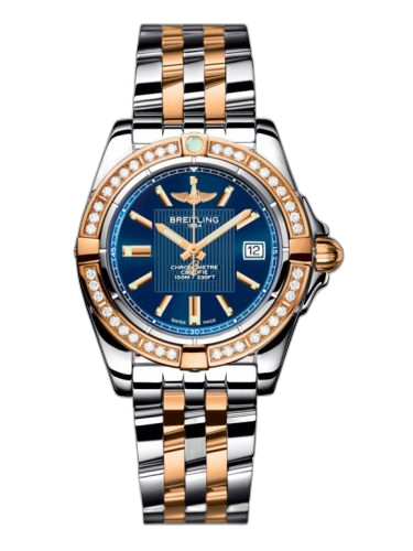 Galactic 32 Stainless Steel / Rose Gold / Diamond / Metallica Blue / Bracelet